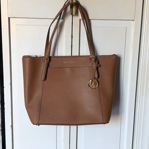 Brown Michael Kors Luggage Tote
